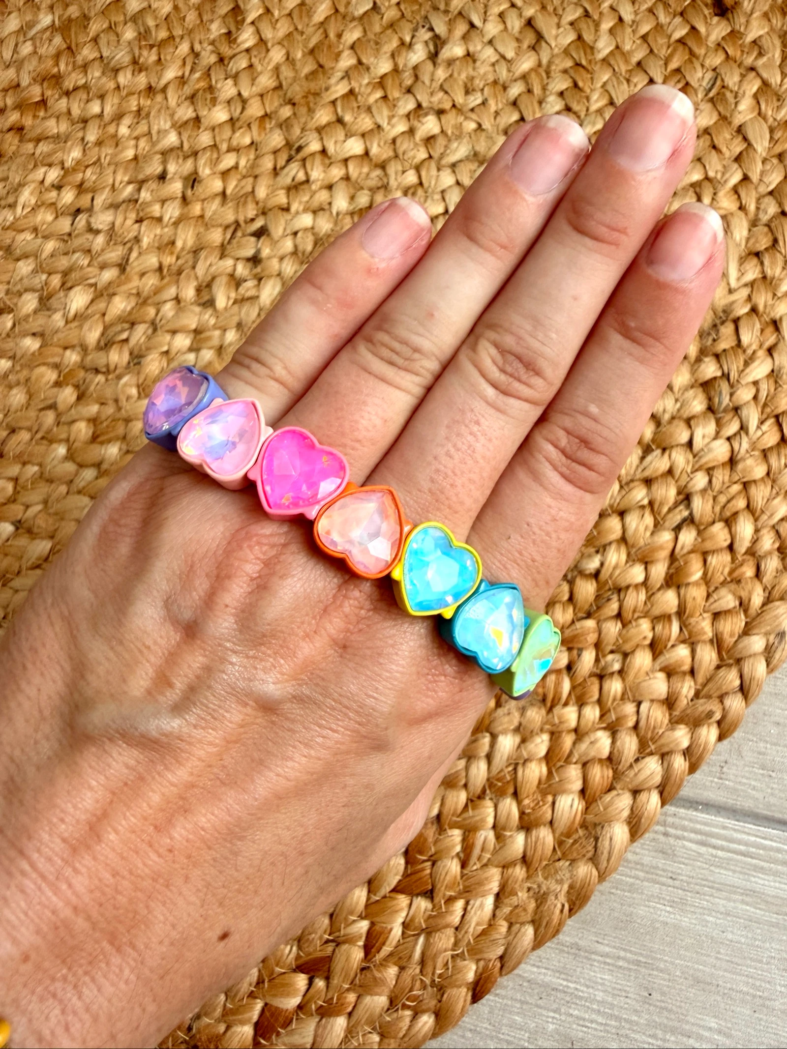 Pulseira Corações Brilhantes